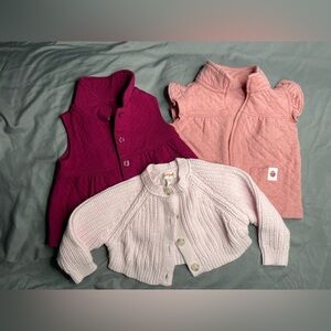 Carter's Kids Sweater Set - Pink, Purple, and White